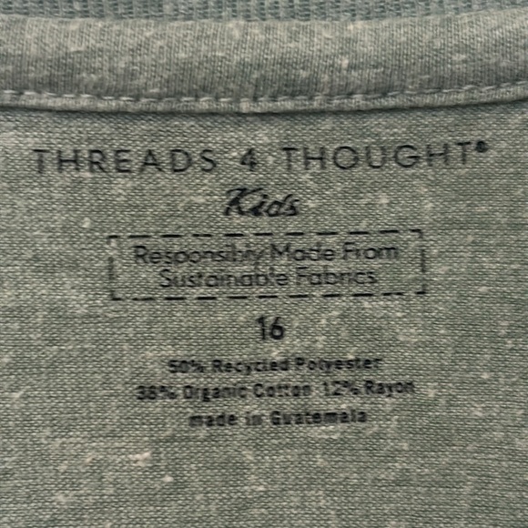 Threads 4 Thought Green Short Sleeve Tee with Nature Graphic - Picture 3 of 4